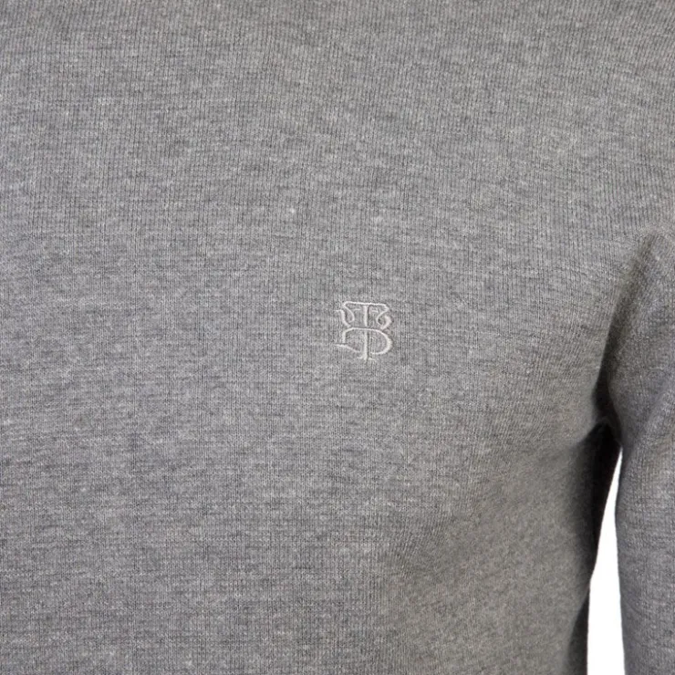 BILL TORNADE Pull col roulé maille fine couleur unie Homme GRIS Outlet