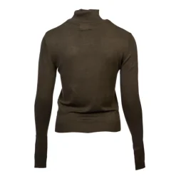 BURTON OF LONDON Pull col roule femme love Femme KAKI Hot