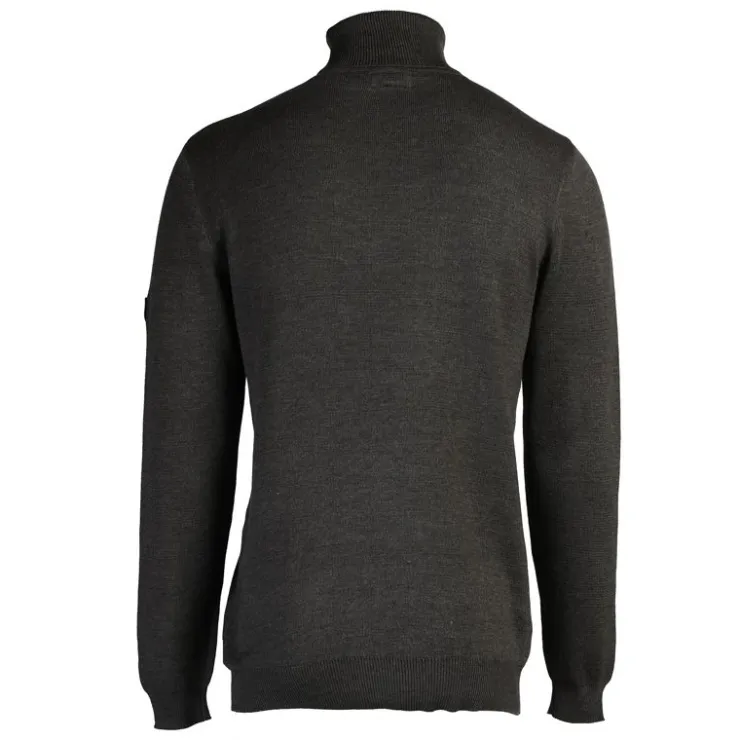 KAPORAL Pull col roule landon en maille fine Homme GRIS FONCE Sale