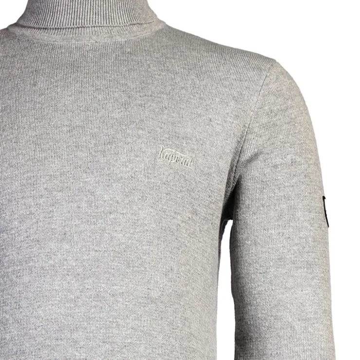 KAPORAL Pull col roule landon en maille fine Homme GRIS CLAIR Sale