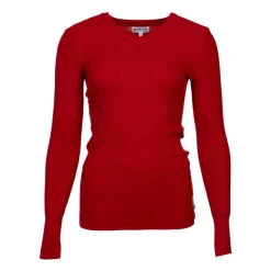 BURTON OF LONDON Pull col v femme fine cote jamina Femme ROUGE Sale