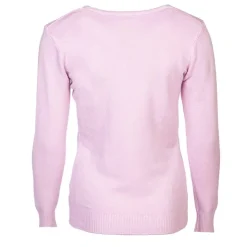 BELLE FEMME Pull col v laine et cachemire Femme ROSE CLAIR Sale