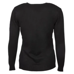 BELLE FEMME Pull col v laine et cachemire Femme NOIR New