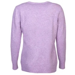 BELLE FEMME Pull col v laine et cachemire Femme VIOLET Clearance