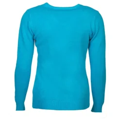 BELLE FEMME Pull col v laine et cachemire Femme TURQUOISE