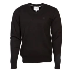 BILL TORNADE Pull col v maille fine manches longues Homme NOIR Hot