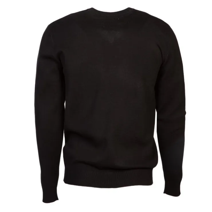 BILL TORNADE Pull col v maille fine manches longues Homme NOIR Hot