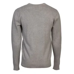BILL TORNADE Pull col v maille fine manches longues Homme GRIS Discount