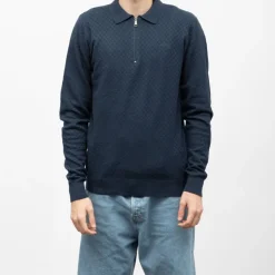 KAPORAL Pull col zipe licino Homme BLEU FONCE Best