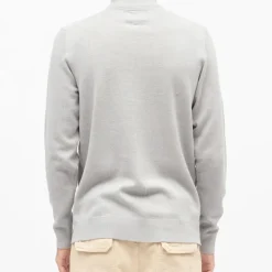 BILL TORNADE Pull coton col cheminé milano Homme GRIS CLAIR Best