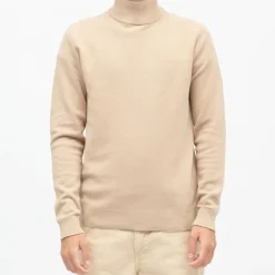 BILL TORNADE Pull coton col cheminé milano Homme BEIGE Online