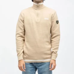 KAPORAL Pull demi zip col montant edmond Homme BEIGE Online
