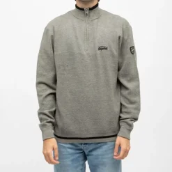 KAPORAL Pull demi zip col montant edmond Homme GRIS Outlet