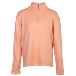 BELLE FEMME Pull en laine et cachemire col haut Femme ORANGE CLAIR Online