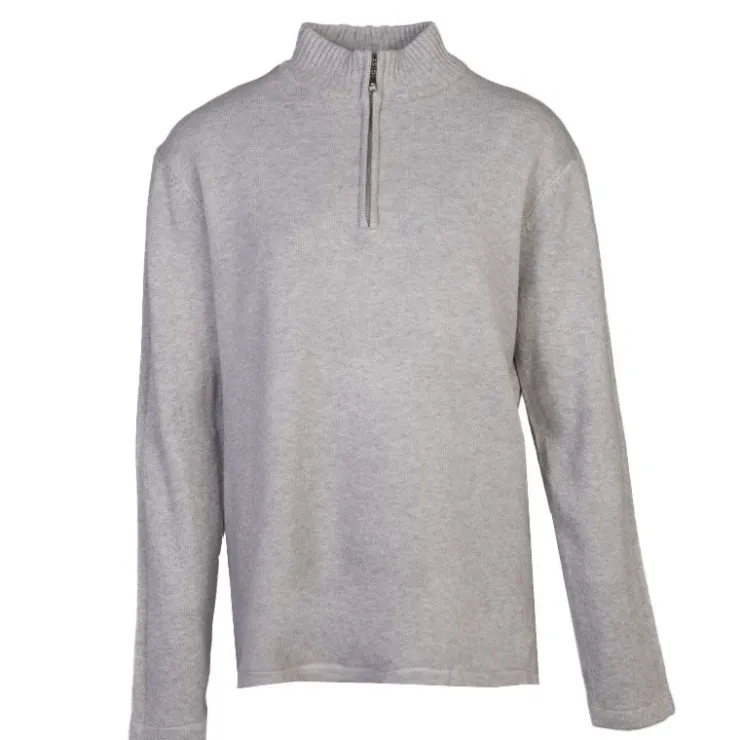 BELLE FEMME Pull en laine et cachemire col haut Femme GRIS