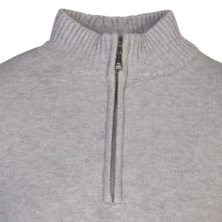 BELLE FEMME Pull en laine et cachemire col haut Femme GRIS