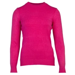 BELLE FEMME Pull en laine et cachemire col rond Femme ROSE Sale