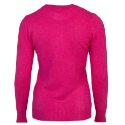 BELLE FEMME Pull en laine et cachemire col rond Femme ROSE Sale
