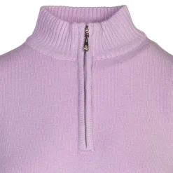 BELLE FEMME Pull en laine et cachemire col haut Femme VIOLET CLAIR Online