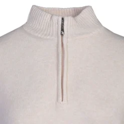 BELLE FEMME Pull en laine et cachemire col haut Femme BLANC ECRU Outlet