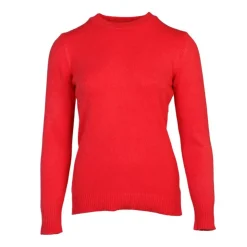 BELLE FEMME Pull en laine et cachemire col rond Femme ROUGE Best