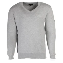 KAPORAL Pull en maille fine col v gerlando Homme GRIS CLAIR Clearance