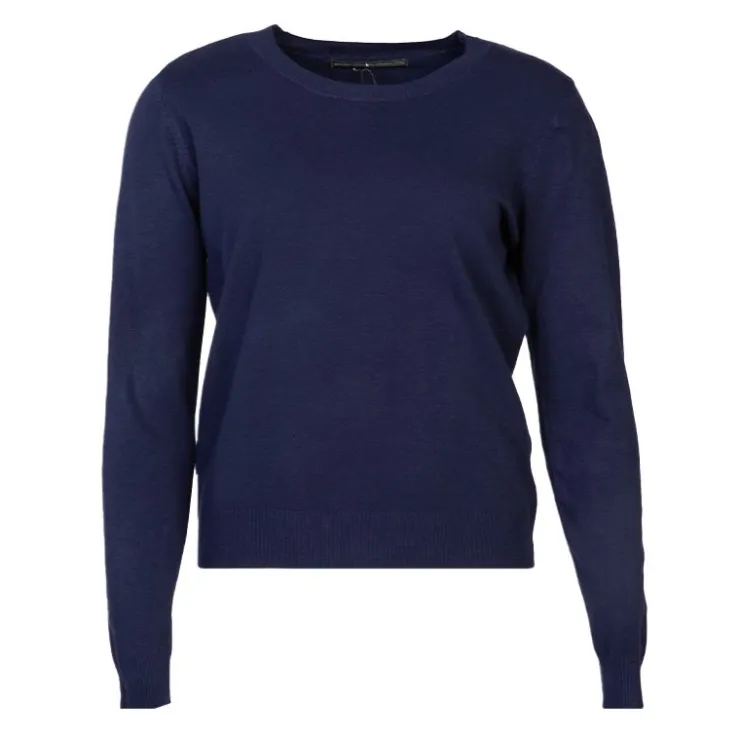 MADO ET LES AUTRES Pull femme col rond en laine Femme BLEU FONCE New