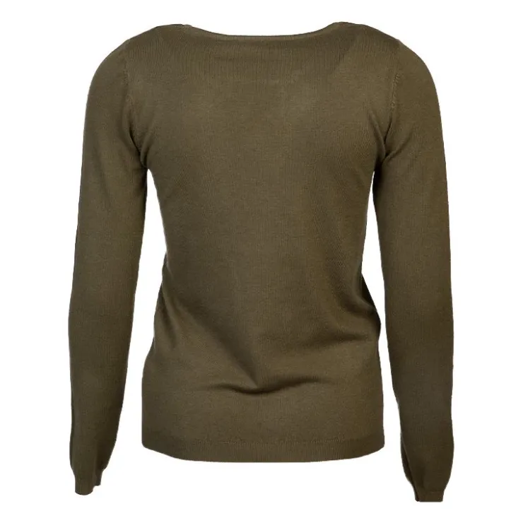 MADO ET LES AUTRES Pull femme col rond en laine Femme KAKI Outlet