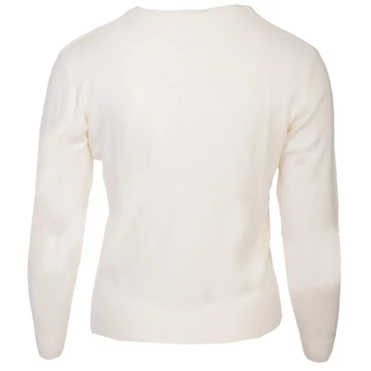 BURTON OF LONDON Pull femme col rond florane Femme BLANC ECRU Discount