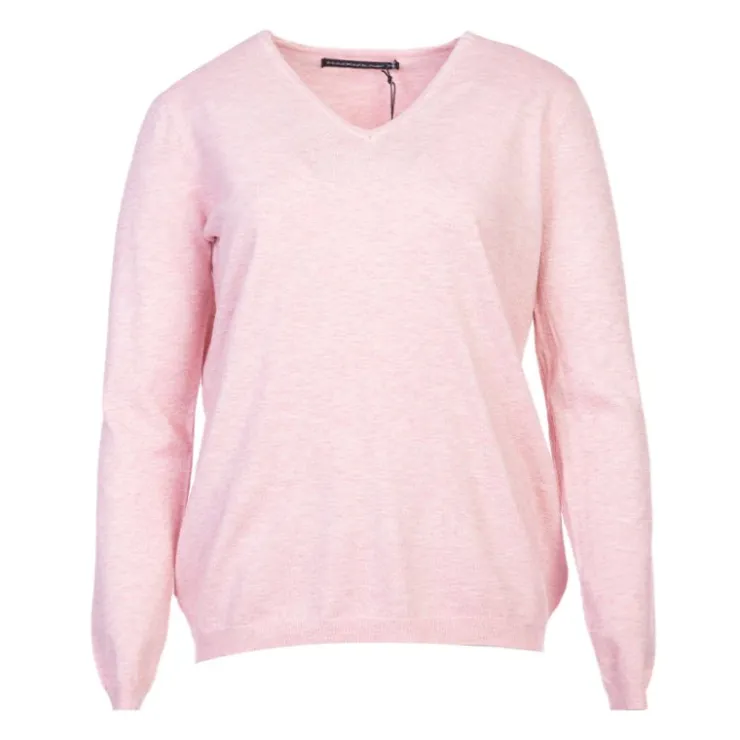 MADO ET LES AUTRES Pull femme col v en laine Femme ROSE CLAIR Discount
