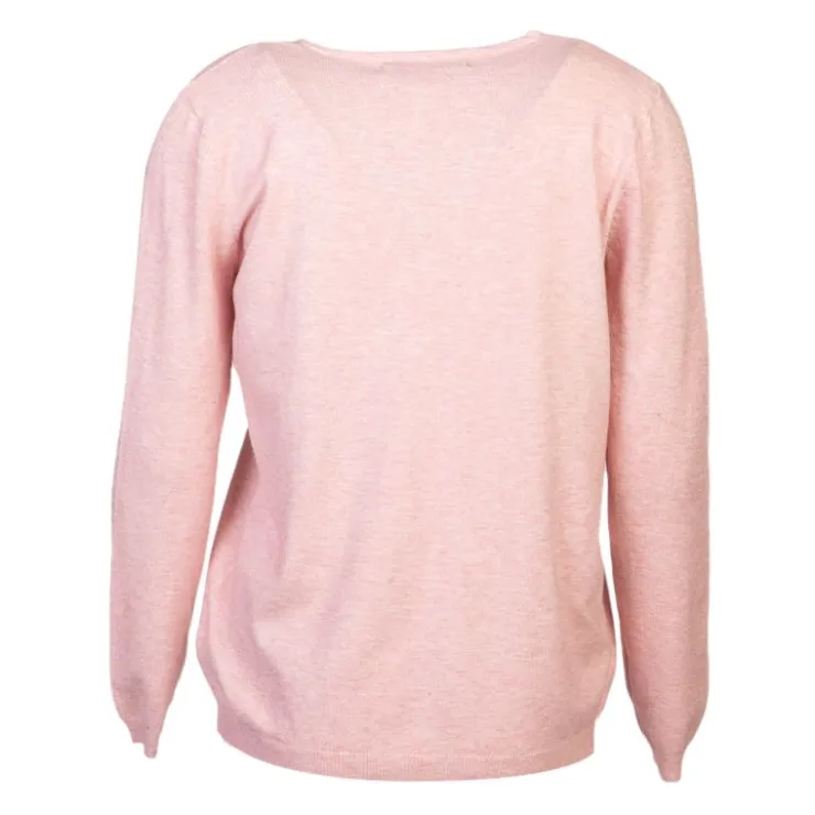 MADO ET LES AUTRES Pull femme col v en laine Femme ROSE CLAIR Discount
