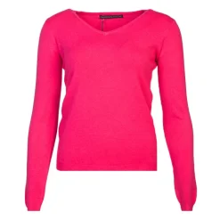 MADO ET LES AUTRES Pull femme col v en laine Femme ROSE Clearance