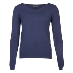 MADO ET LES AUTRES Pull femme col v en laine Femme BLEU FONCE Clearance