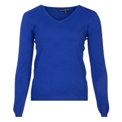 MADO ET LES AUTRES Pull femme col v en laine Femme BLEU ROI Best