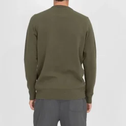 BILL TORNADE Pull fin col rond milano manches longues Homme VERT FONCE New