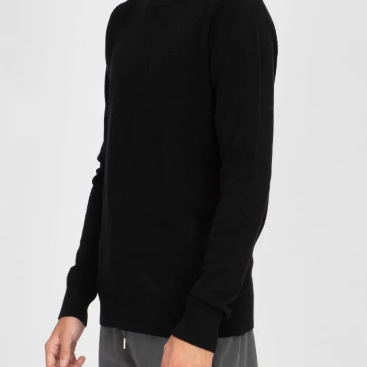 BILL TORNADE Pull fin col rond milano manches longues Homme NOIR Outlet