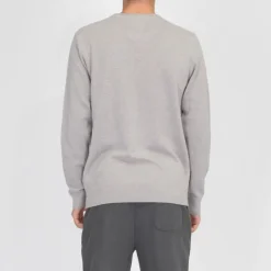 BILL TORNADE Pull fin col rond milano manches longues Homme GRIS CLAIR Sale