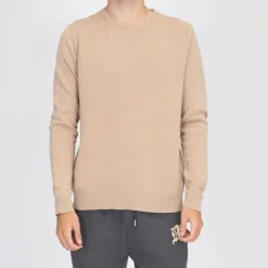 BILL TORNADE Pull fin col rond milano manches longues Homme BEIGE