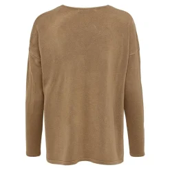 ONLY Pull fin col v victoria Femme MARRON Online