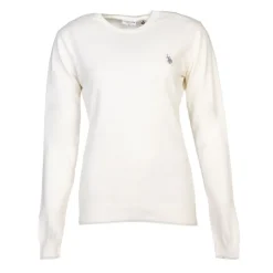 US POLO Pull fin en coton et cachemire Femme BLANC Best
