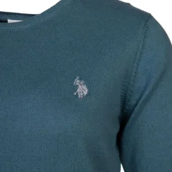 US POLO Pull fin en coton et cachemire Femme BLEU Clearance