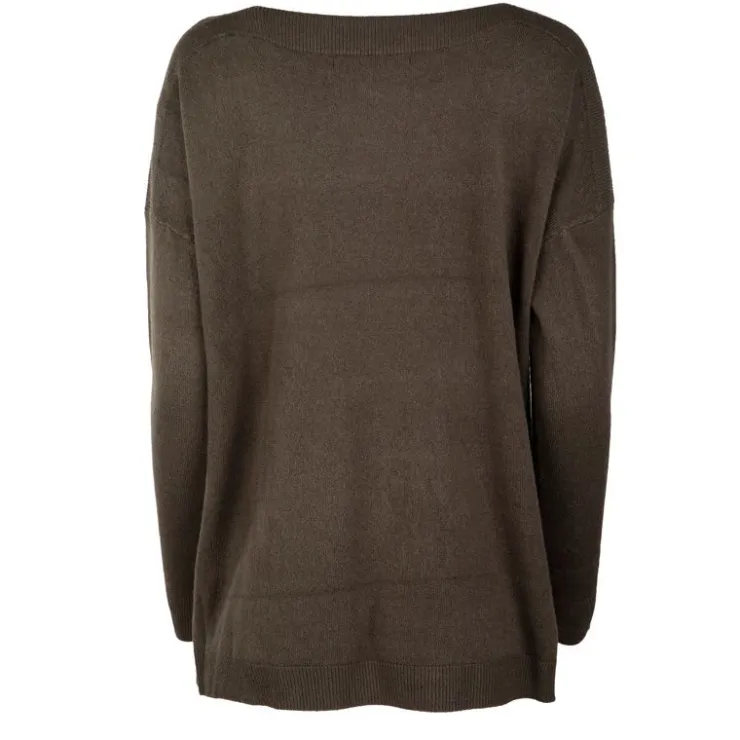 ONLY Pull Lamalia manches longues et encolure bateau Femme KAKI Outlet