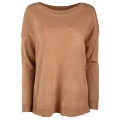 ONLY Pull Lamalia manches longues et encolure bateau Femme MARRON Outlet