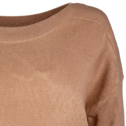 ONLY Pull Lamalia manches longues et encolure bateau Femme MARRON Outlet