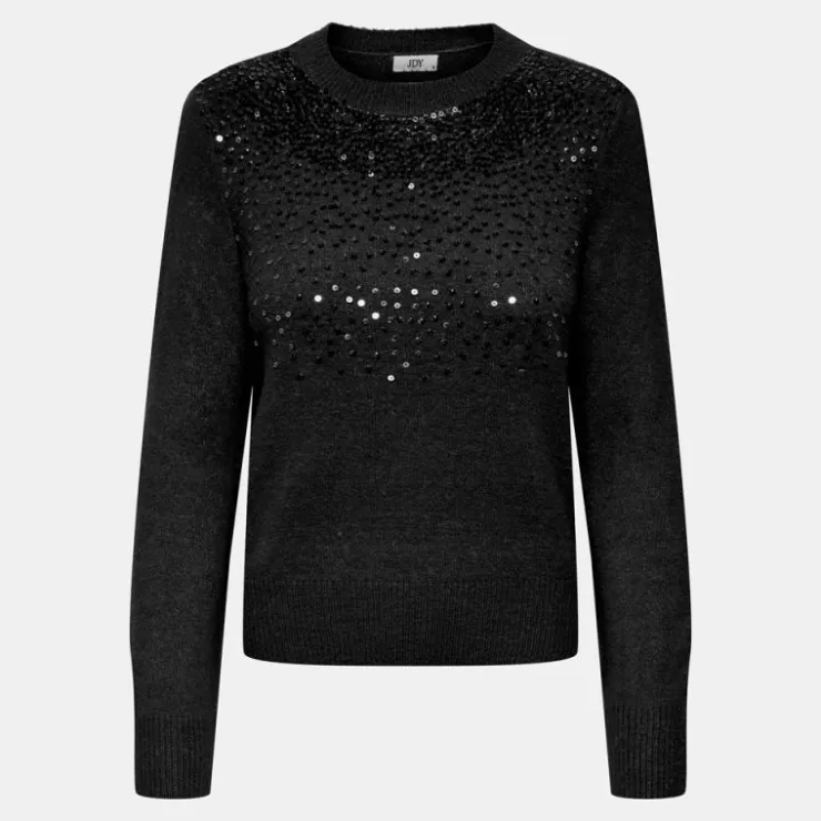 JDY Pull maille fine amina avec sequins Femme NOIR Best