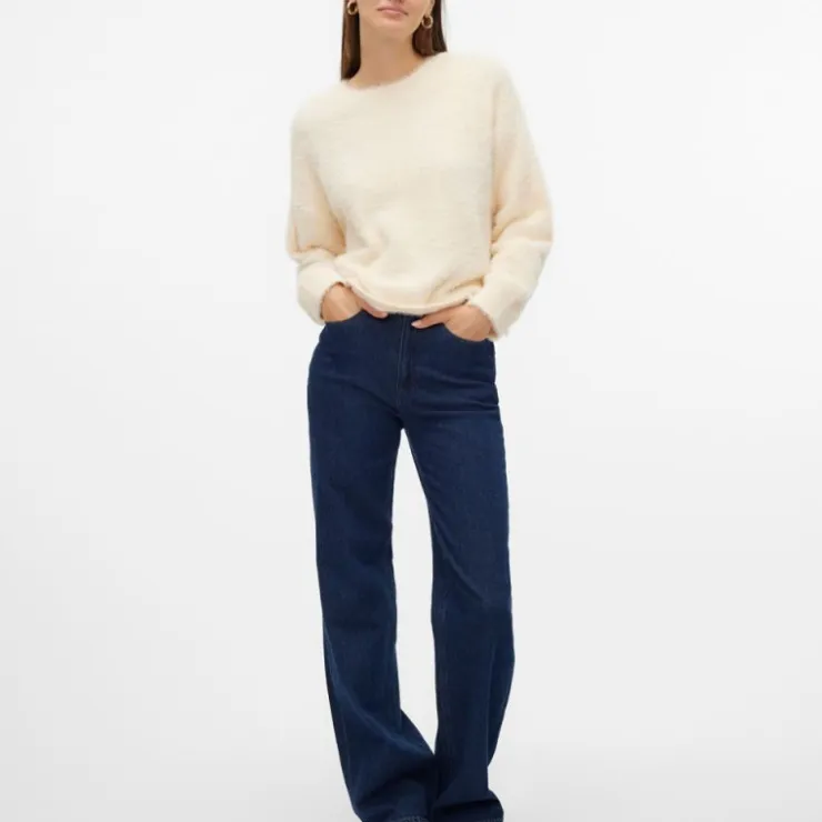 VERO MODA Pull maille malina col rond Femme BLANC ECRU Outlet