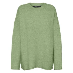 VERO MODA Pull Noelle oversize en maille manches larges chiné Femme VERT Online