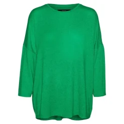 VERO MODA Pull noir oversize en maille manches 3/4 Brianna Femme VERT
