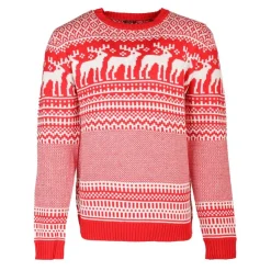 DEELUXE 74 Pull Noël Homme ROUGE Sale