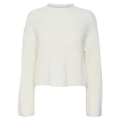 VERO MODA Pull over manches longues vmsayla en maille Femme BLANC ECRU Discount
